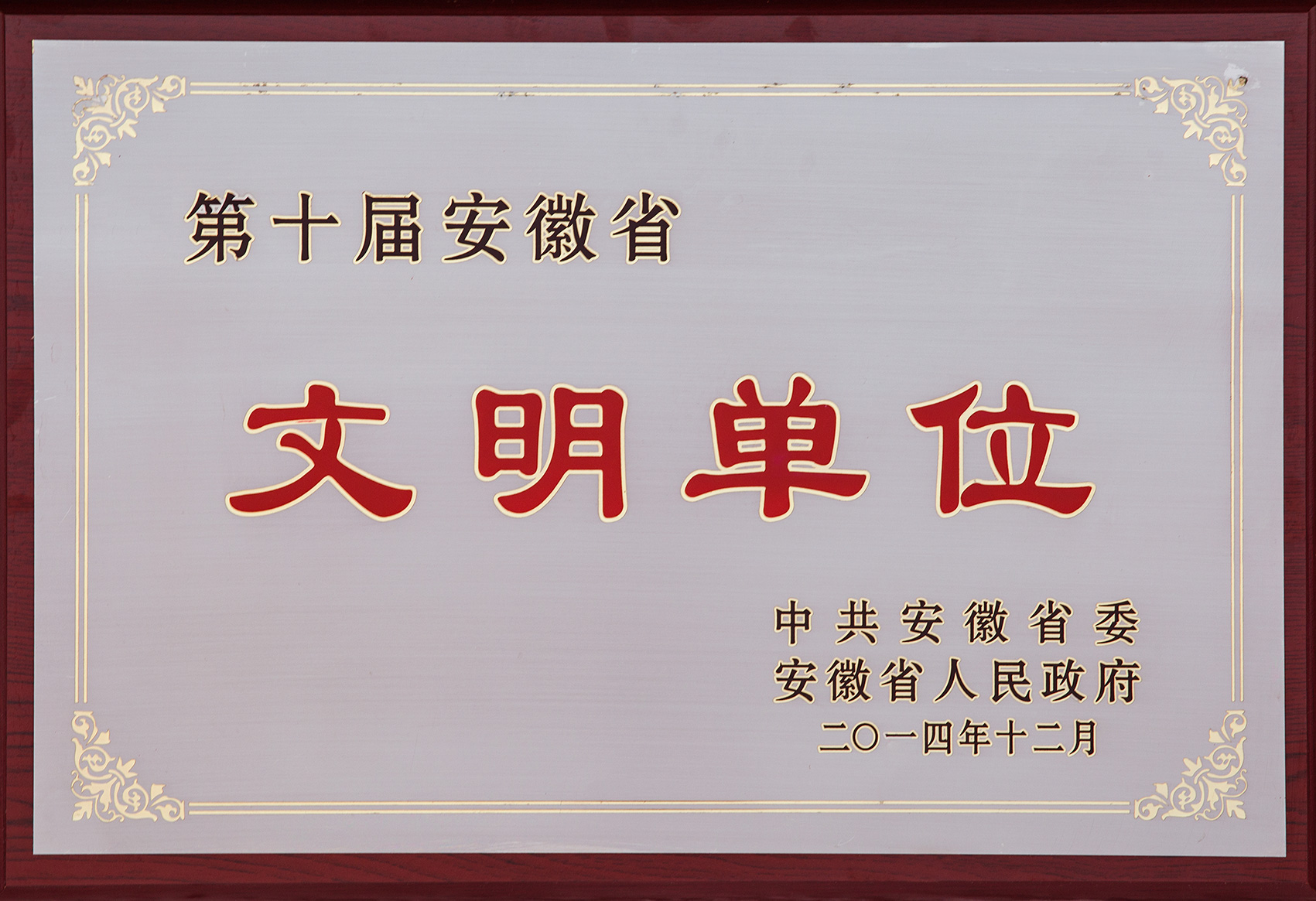第十届安徽省文明单位